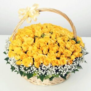 Yellow Roses basket