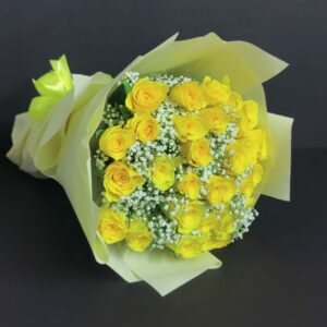 30 yellow roses bouquet