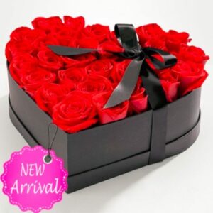 heart arrangement 24 red roses