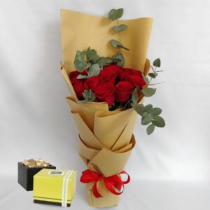 Dozen Red Roses with Patchi