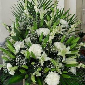 Big Basket of Premium White Flowers