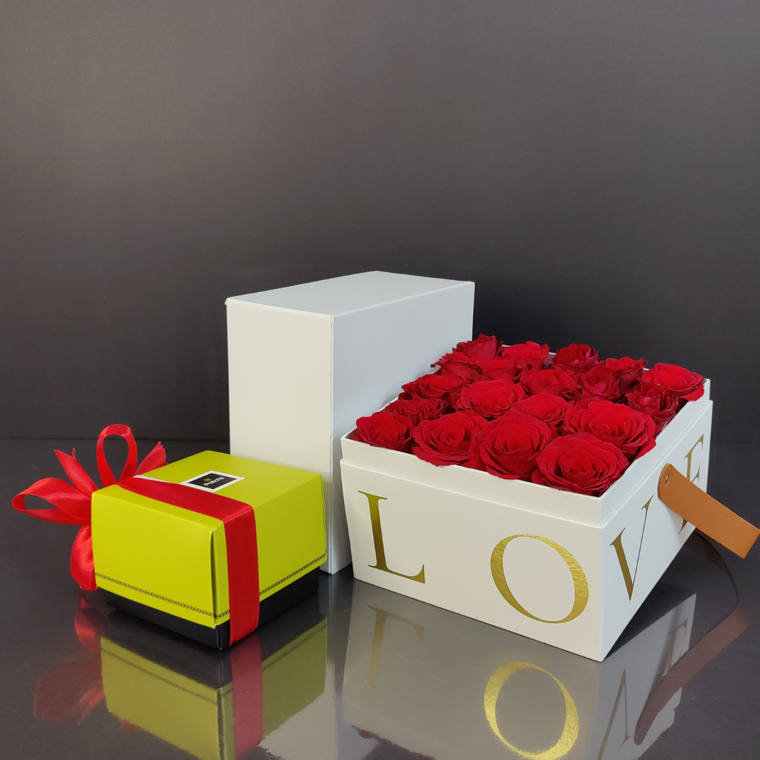 Red Rose Box and patchi