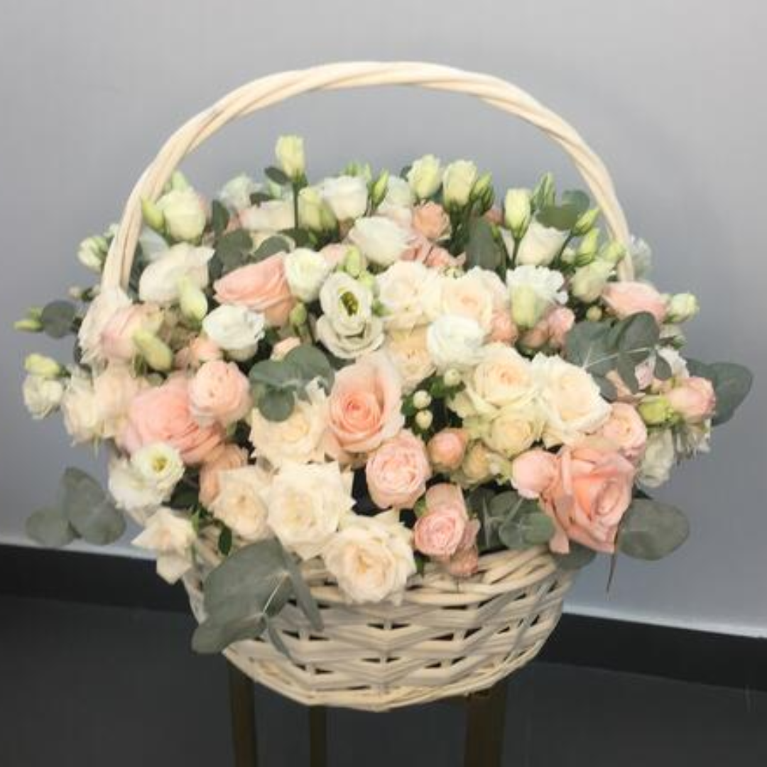 mixed flowers basket
