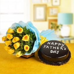 Fathers Day Flowers and Cake