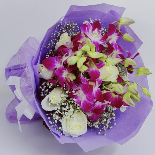 orchid roses bouquet