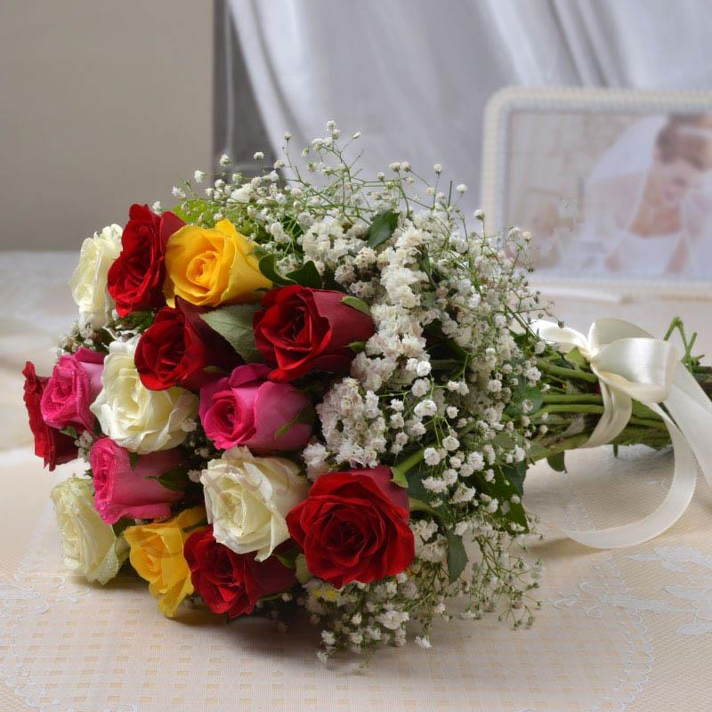 15 mixed roses bouquet