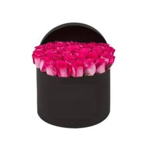 24 pink roses box