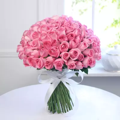 61 pink roses bouquet