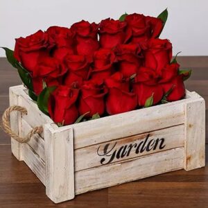 15 roses wood box