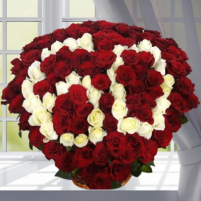 incredible memories-Heart shape roses basket