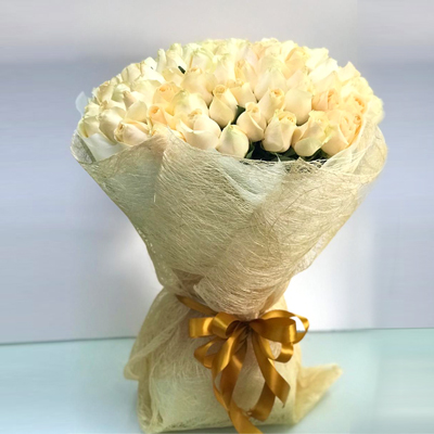 Enjoy your special moments with 100 Cream Roses
