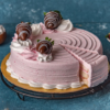 Pink Roses Strawberry Cake