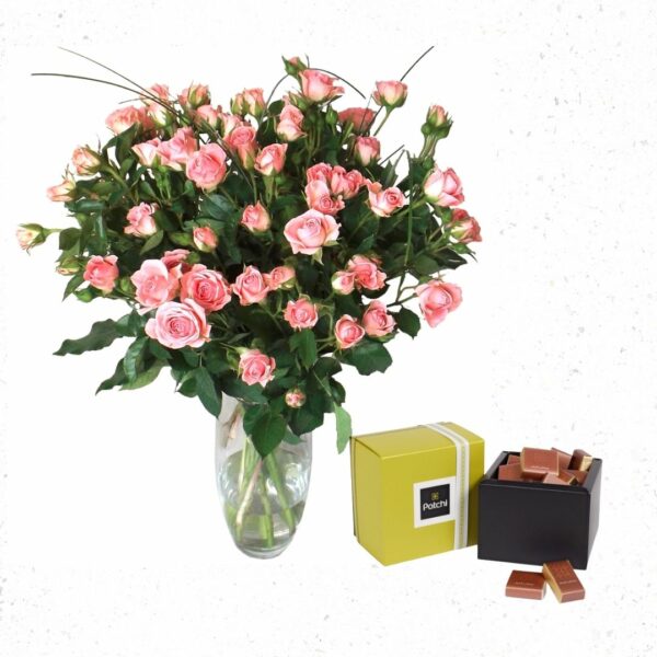 Send a Vase with Pink Spray Roses Patchi