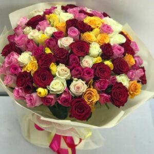 Bouquet of 101 Mix Color Roses
