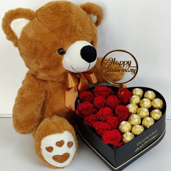 12 Red Roses + 12 Ferrero Chocolates