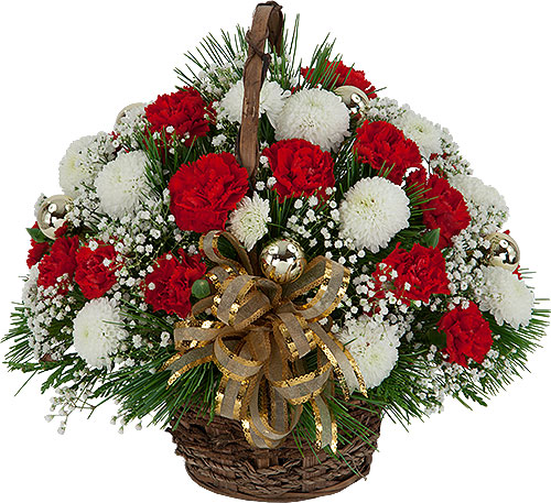 25 Flowers arranged in a basket
